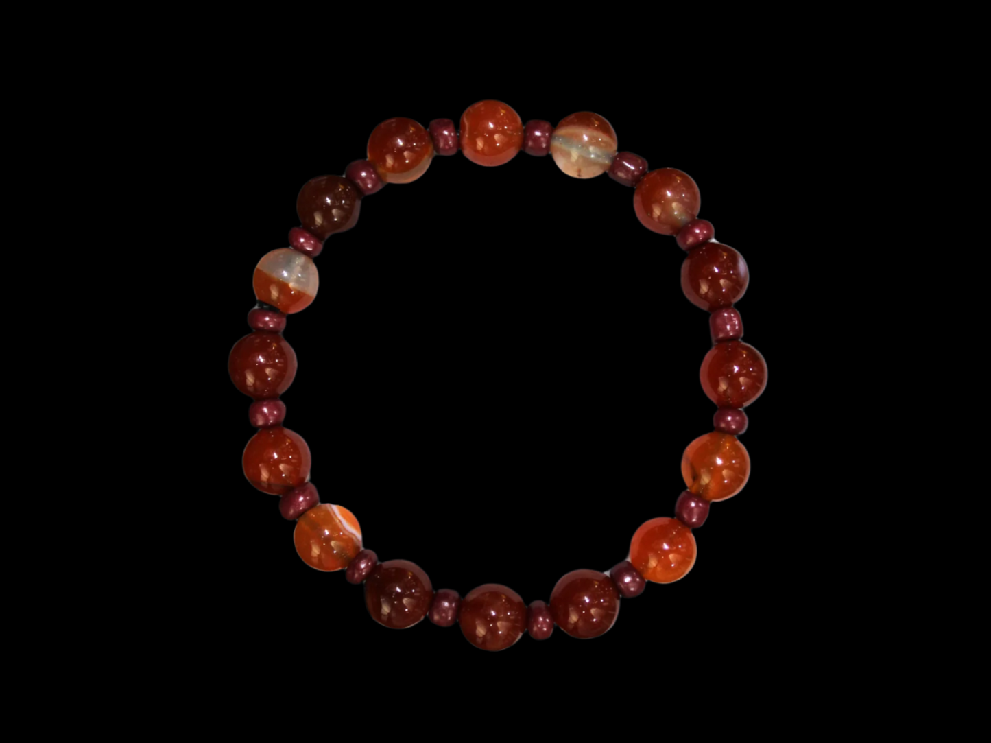 Beaded Bracelet - Red Carnelian
