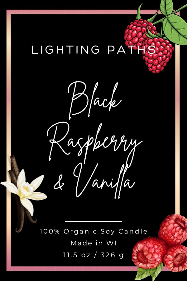 Black jar candle ~ 11.5 oz. - with wood lid