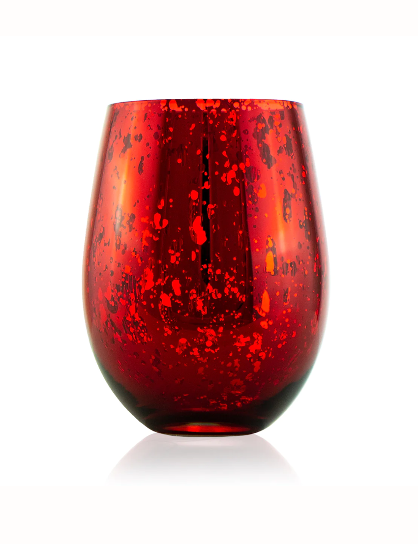 Luxe jar (Red w/ "transparent shimmer") ~ 16 oz. soy candle - with lid / dust cover (6 color choices)