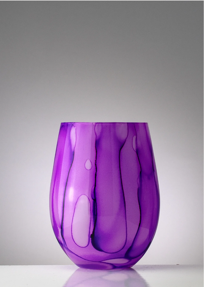 Luxe jar (Purple) ~ 16 oz. soy candle with orchid/butterfly/bee & purple lid / dust cover