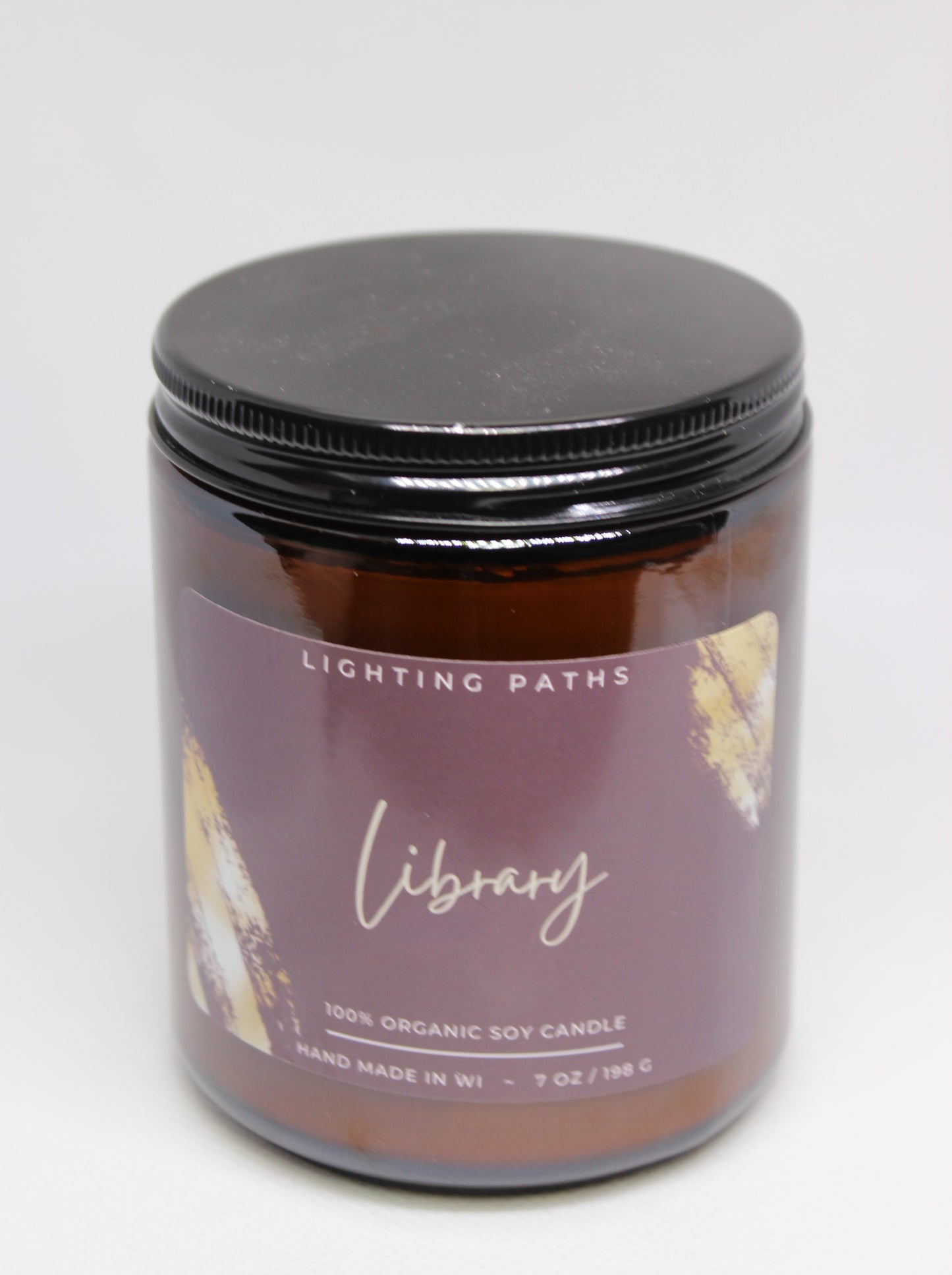 Amber jar candle, 7 oz.