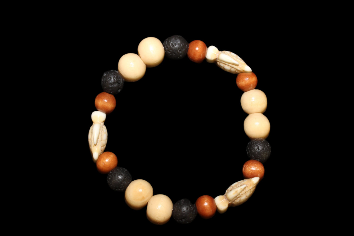 Lava Bead Bracelet - Earthy Sea Turtles