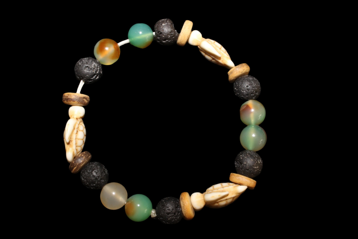 Lava Bead Bracelet - Sea Turtles Serenity