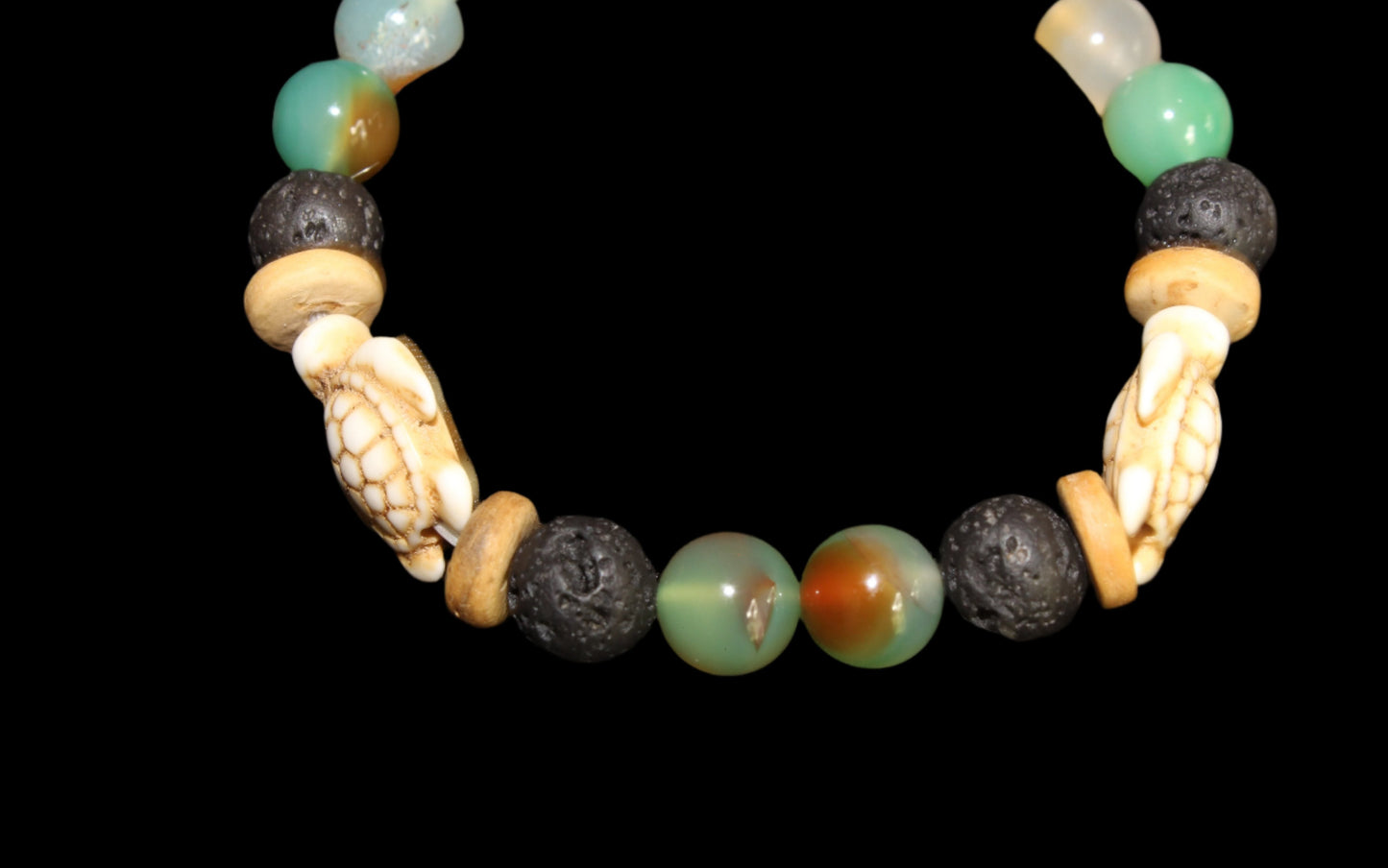 Lava Bead Bracelet - Sea Turtles Serenity