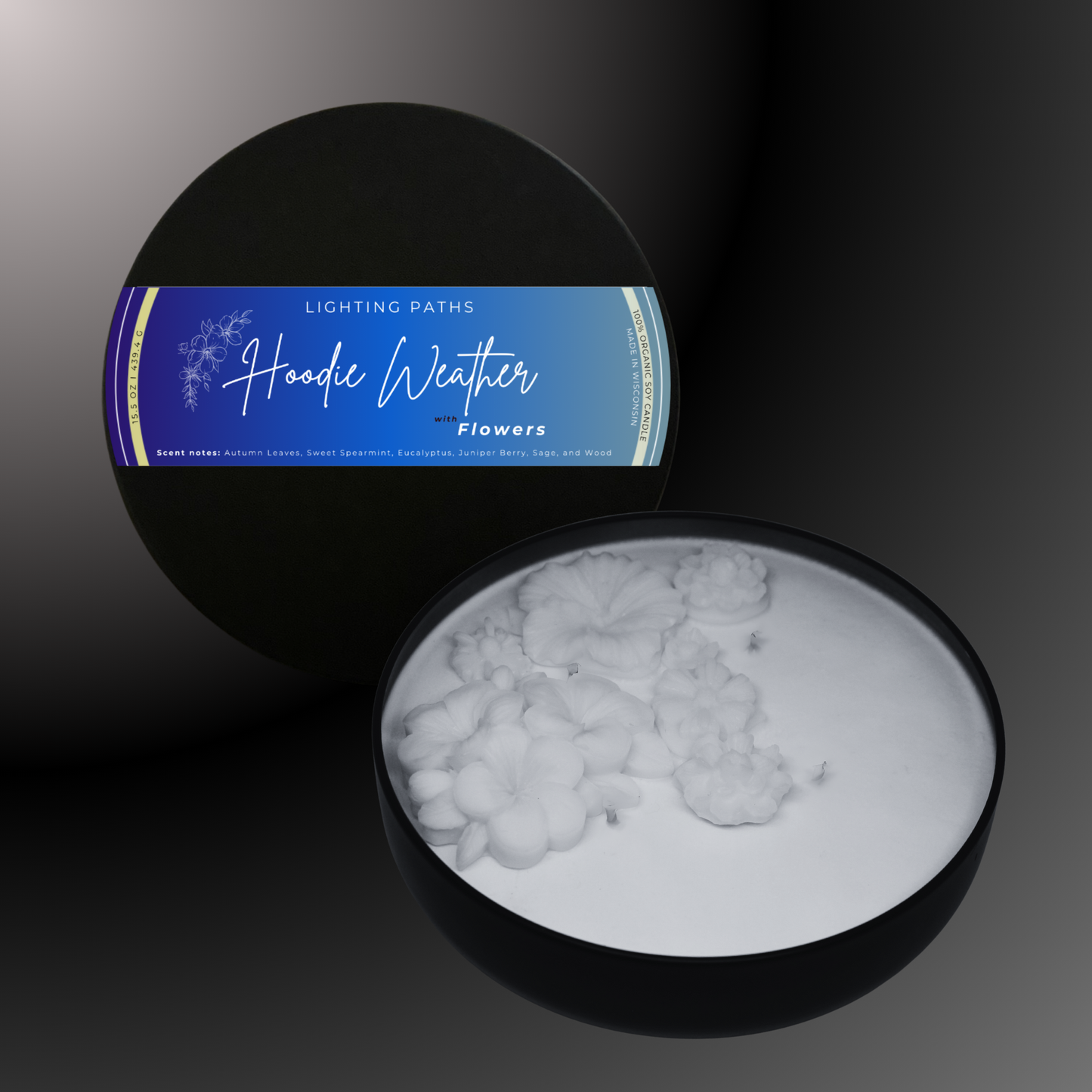 4-wick candle: Flowers