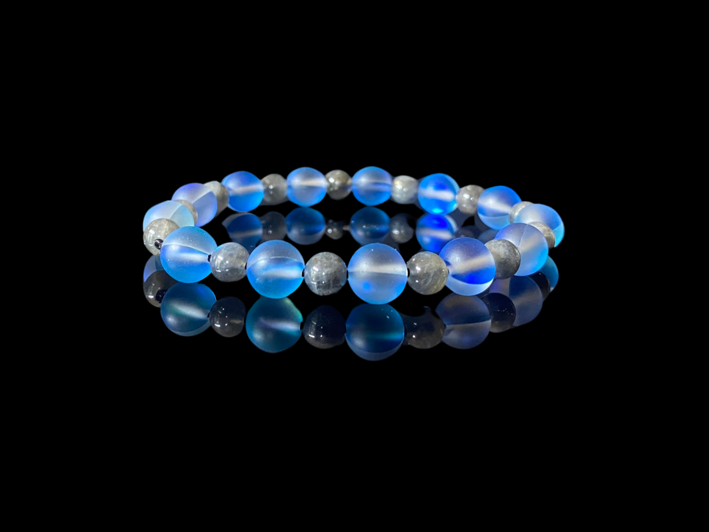 Beaded Bracelet - Blue Mystic Aurora & Labradorite