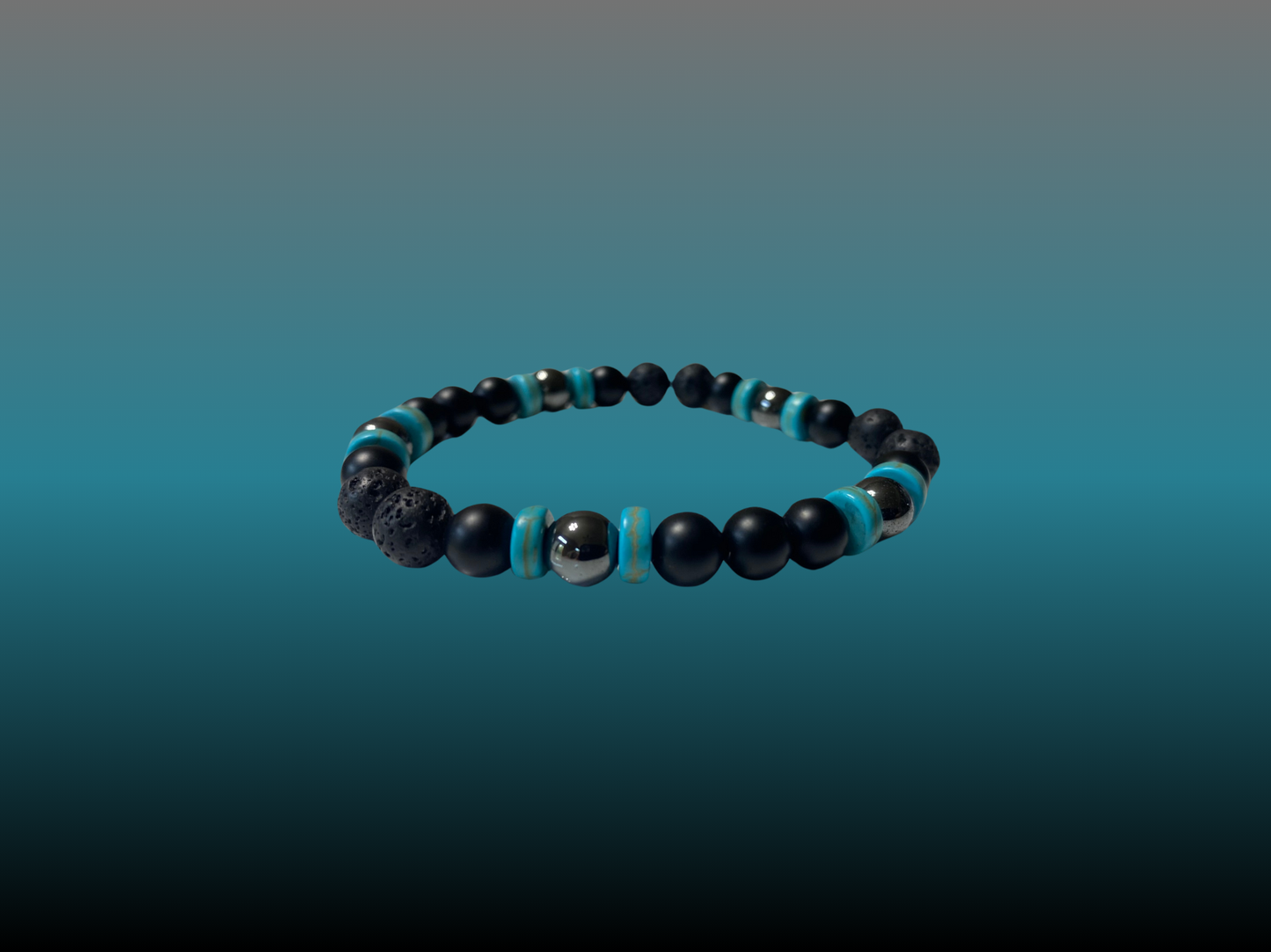 Lava Bead Bracelet - Onyx Turk
