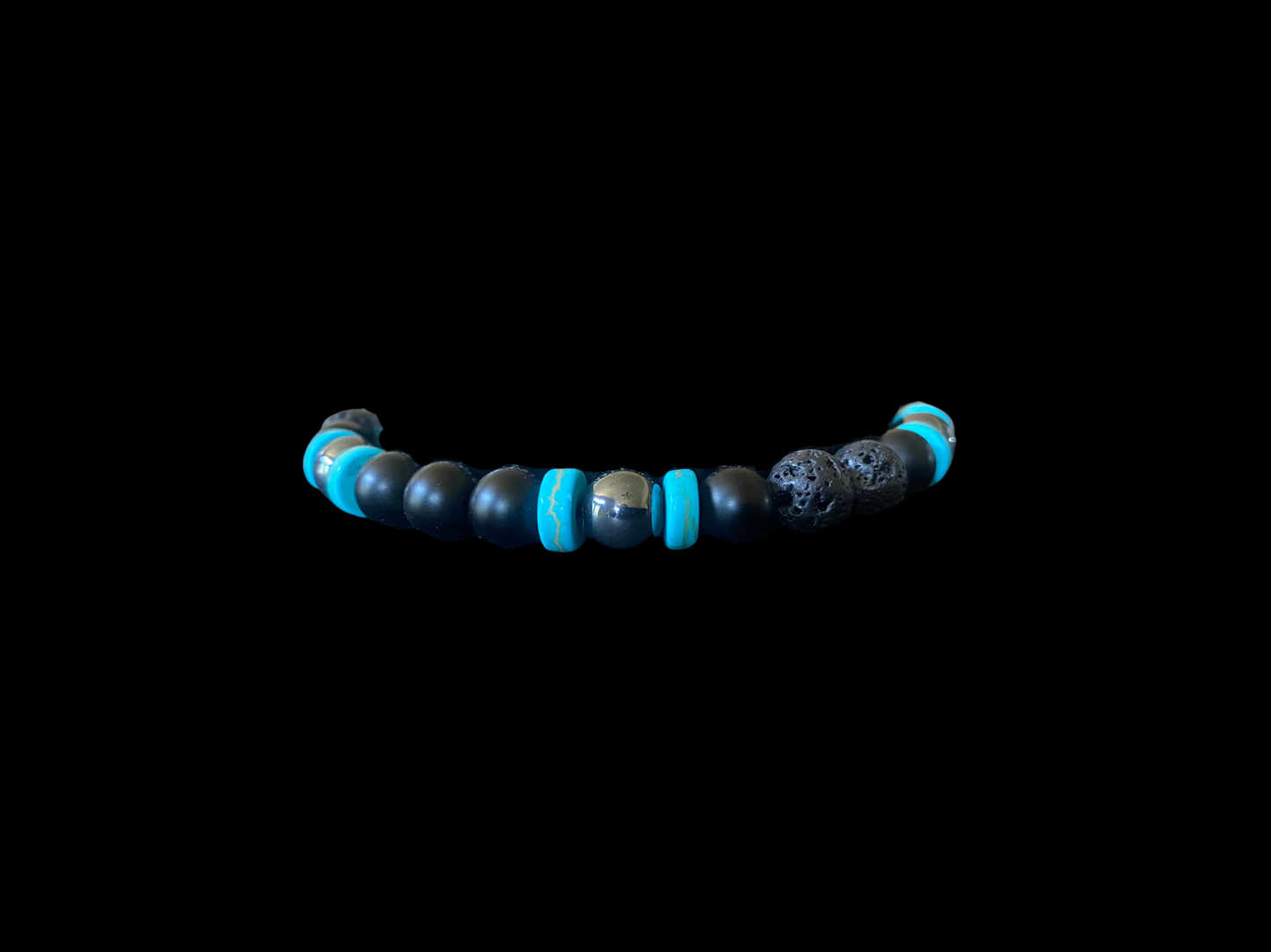 Lava Bead Bracelet - Onyx Turk