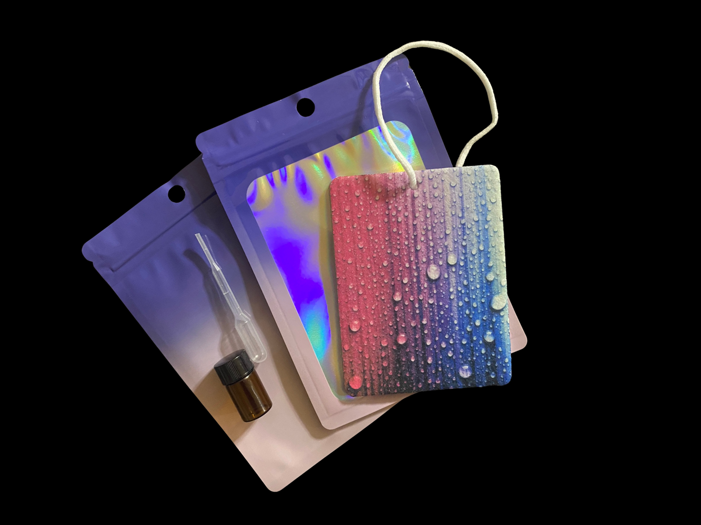 Air Fresheners - Pink/blue raindrops