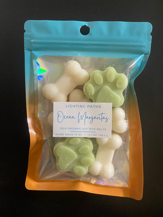 Ocean Margaritas - Dog paws (lime green) & Bones