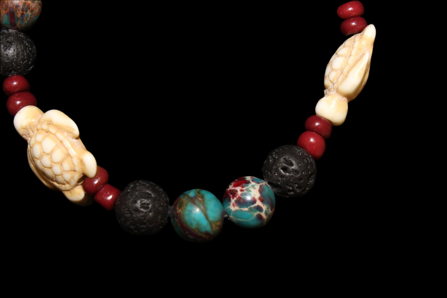 Lava Bead Bracelet - Turtles of the Red Seas