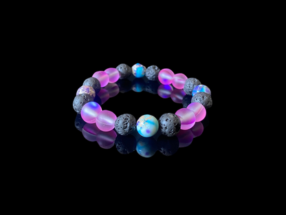 Lava Bead Bracelet - Orchid Tide