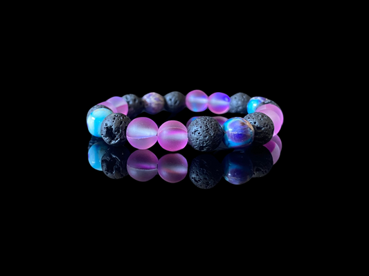Lava Bead Bracelet - Orchid Tide