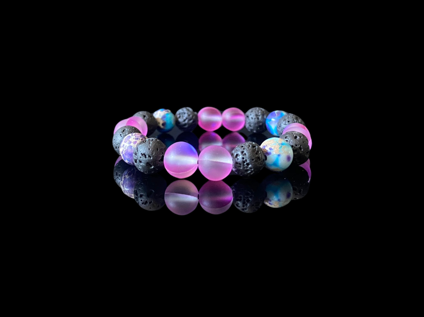 Lava Bead Bracelet - Orchid Tide