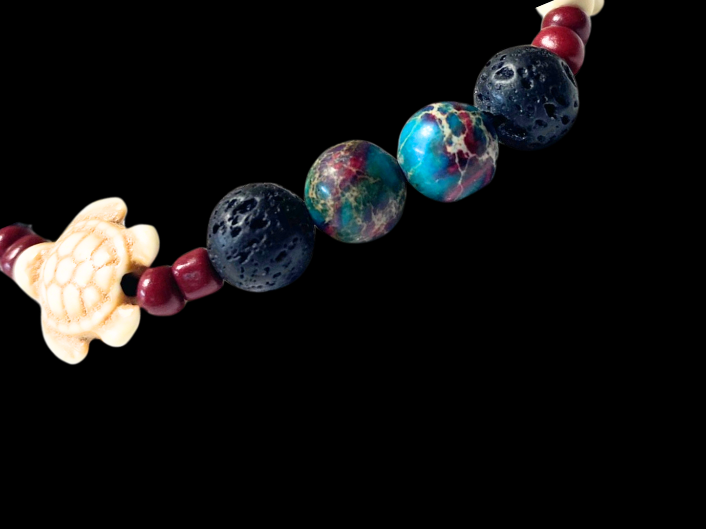 Lava Bead Bracelet - Turtles of the Red Seas