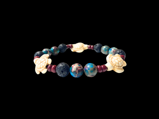 Lava Bead Bracelet - Turtles of the Red Seas