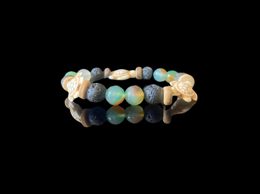Lava Bead Bracelet - Sea Turtles Serenity
