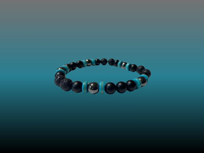 Lava Bead Bracelet - Onyx Turk