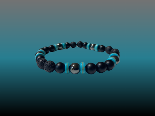 Lava Bead Bracelet - Onyx Turk